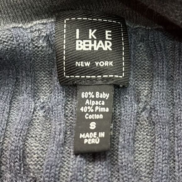 IKE Behar Men’s Cable knit Baby Alpeca Blended Sweater Cardigan size S - Picture 7 of 9